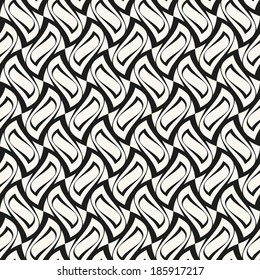 Vector seamless pattern. Abstract stylish background with stylized petals. Modern graphic print