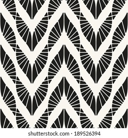 Vector seamless pattern. Abstract stylish background. Striped smooth zigzag