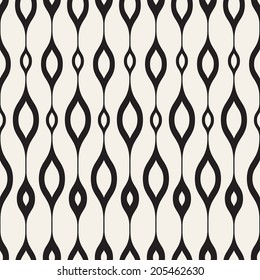 Vector seamless pattern. Abstract stylish background. Thickening monochrome bands