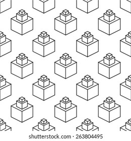 Vector seamless pattern. Abstract stylish background.