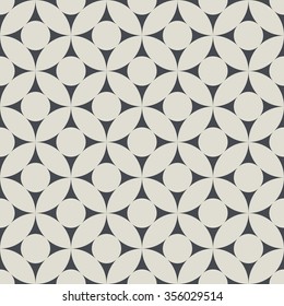 Vector seamless pattern. Abstract stylish background with stylized petals. Minimalist graphic print