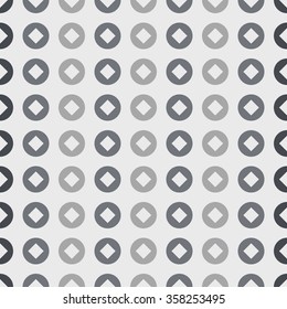 Vector seamless pattern. Abstract stylish background with stylized petals. Minimalist graphic print