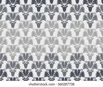 Vector seamless pattern. Abstract stylish background with stylized petals. Minimalist graphic print