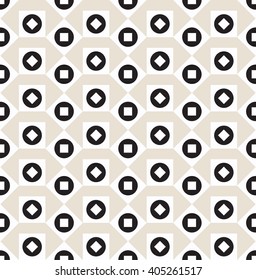 Vector seamless pattern. Abstract stylish background with stylized petals. Minimalist graphic print