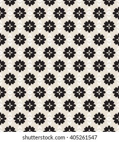 Vector seamless pattern. Abstract stylish background with stylized petals. Minimalist graphic print