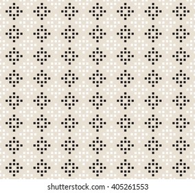 Vector seamless pattern. Abstract stylish background with stylized petals. Minimalist graphic print