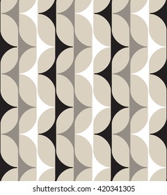 Vector seamless pattern. Abstract stylish background with stylized petals. Minimalist graphic print