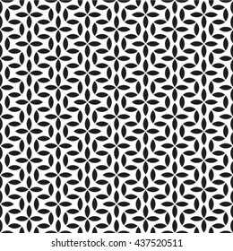 Vector seamless pattern. Abstract stylish background with stylized petals. Minimalist graphic print