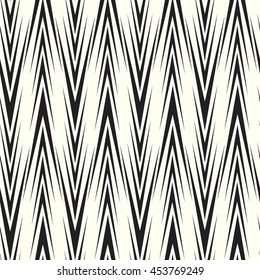 Vector seamless pattern. Abstract stylish background. Repeating monochrome background with zigzag.