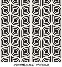 Vector seamless pattern. Abstract stylish background with stylized petals. Modern graphic design.