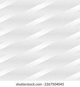 Vector seamless pattern. Abstract subtle diagonal striped texture. Modern oblique monochrome background.