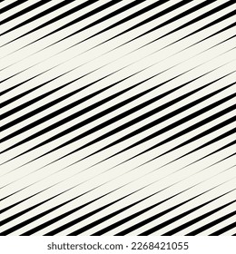 Vector seamless pattern. Abstract subtle diagonal striped texture. Modern monochrome background. Contrast oblique lines.