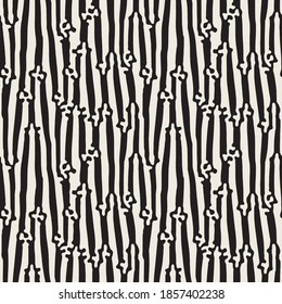 Vector seamless pattern. Abstract texture with monochrome natural spots. Creative background with blots. Decorative design with stylised bark.