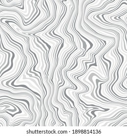 Vector seamless pattern. Abstract texture with thin grey wavy stripes. Creative distorted background. Decorative subtle liquid print. Can be used as swatch for illustrator.