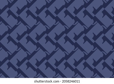 Vector seamless pattern, abstract texture background, repeating tiles in two colors.