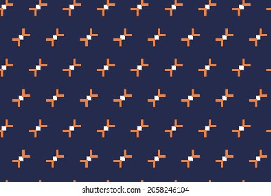 Vector seamless pattern, abstract texture background, repeating tiles in three colors.