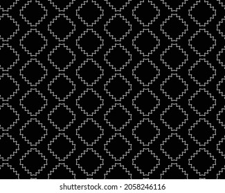 Vector seamless pattern, abstract texture background, repeating tiles in two colors.