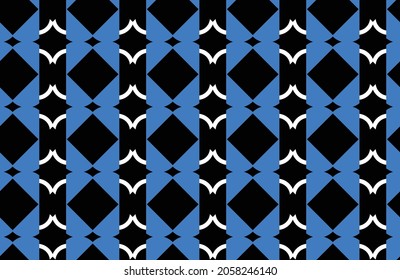 Vector seamless pattern, abstract texture background, repeating tiles in three colors.