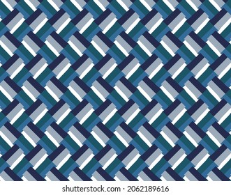 Vector seamless pattern, abstract texture background, repeating tiles in five colors.