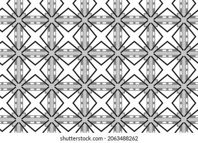 Vector seamless pattern, abstract texture background, repeating tiles in five colors.