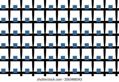 Vector seamless pattern, abstract texture background, repeating tiles in three colors.