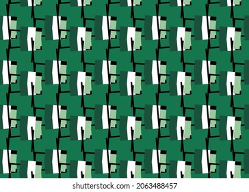 Vector seamless pattern, abstract texture background, repeating tiles in four colors.