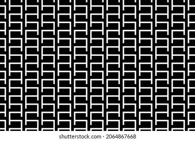 Vector seamless pattern, abstract texture background, repeating tiles in two colors.