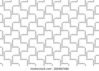 Vector seamless pattern, abstract texture background, repeating tiles in two colors.