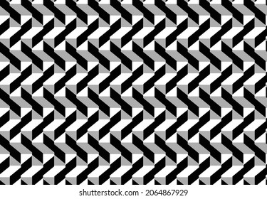 Vector seamless pattern, abstract texture background, repeating tiles in three colors.