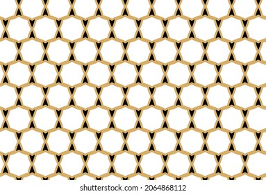 Vector seamless pattern, abstract texture background, repeating tiles in three colors.