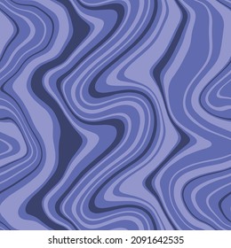Vector seamless pattern. Abstract texture with thin violet wavy stripes. Creative distorted background. Very Pery liquid print. Can be used as swatch for illustrator.