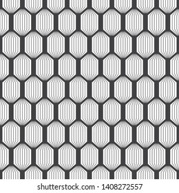 Vector seamless pattern. Abstract textured background. Modern stylish texture with regularly repeating elegant original hexagons. Contemporary design