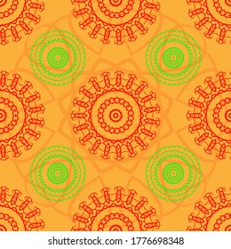 Vector seamless pattern. Abstract textures with circles