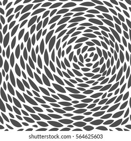 Vector seamless pattern. Abstract wallpaper. Simple floral background. Black and white illustration with leaves. Cute monochrome texture. Minimalistic style.