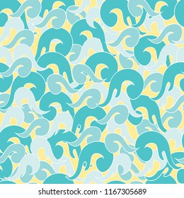 vector seamless pattern with abstract waves