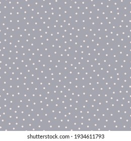 Vector seamless pattern with an abstract pattern of white spots and dots on a gray background. Universal design for poster, greeting card, invitation, fabric, bedding, baby clothes
