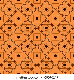 Vector seamless pattern. Abstraction, circles, squares (9)