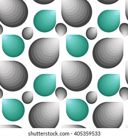 Vector seamless pattern. Abstraction. Geometric shapes, nautical theme. White background