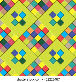 Vector seamless pattern. Abstraction. Light green background