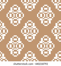 Vector seamless pattern. Abstraction, pixels, geometry (2)