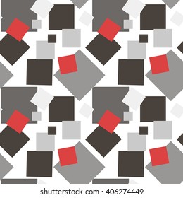 Vector seamless pattern. Abstraction, squares