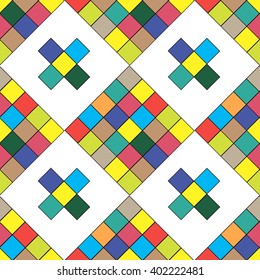 Vector seamless pattern. Abstraction. White background