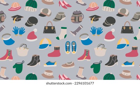Vector seamless pattern of Accessories
