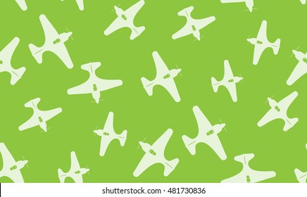 Vector seamless pattern of aircraft.