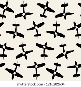 Vector seamless pattern with airplanes.Modern stylish texture
