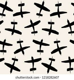 Vector seamless pattern with airplanes.Modern stylish texture
