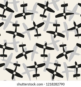 Vector seamless pattern with airplanes.Modern stylish texture
