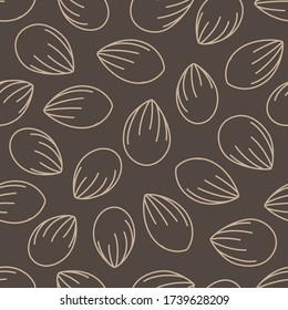 Vector seamless pattern with almond