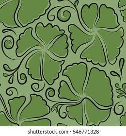 Vector seamless pattern. Aloha Hawaii, Luau Party invitation with green hibiscus flowers. Best creative design for poster, flyer, presentation. Aloha T-Shirt design.