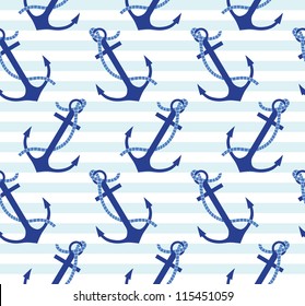 Vector seamless pattern with anchors